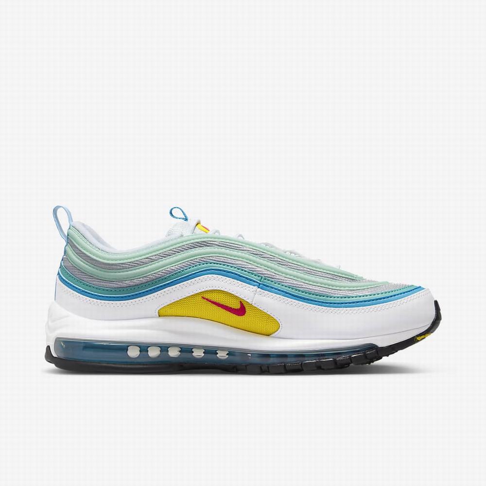 Tenisky Nike Air Max '97 Panske Biele Modre Modre Svetlomodrá Tyrkysové Červené | SK530176