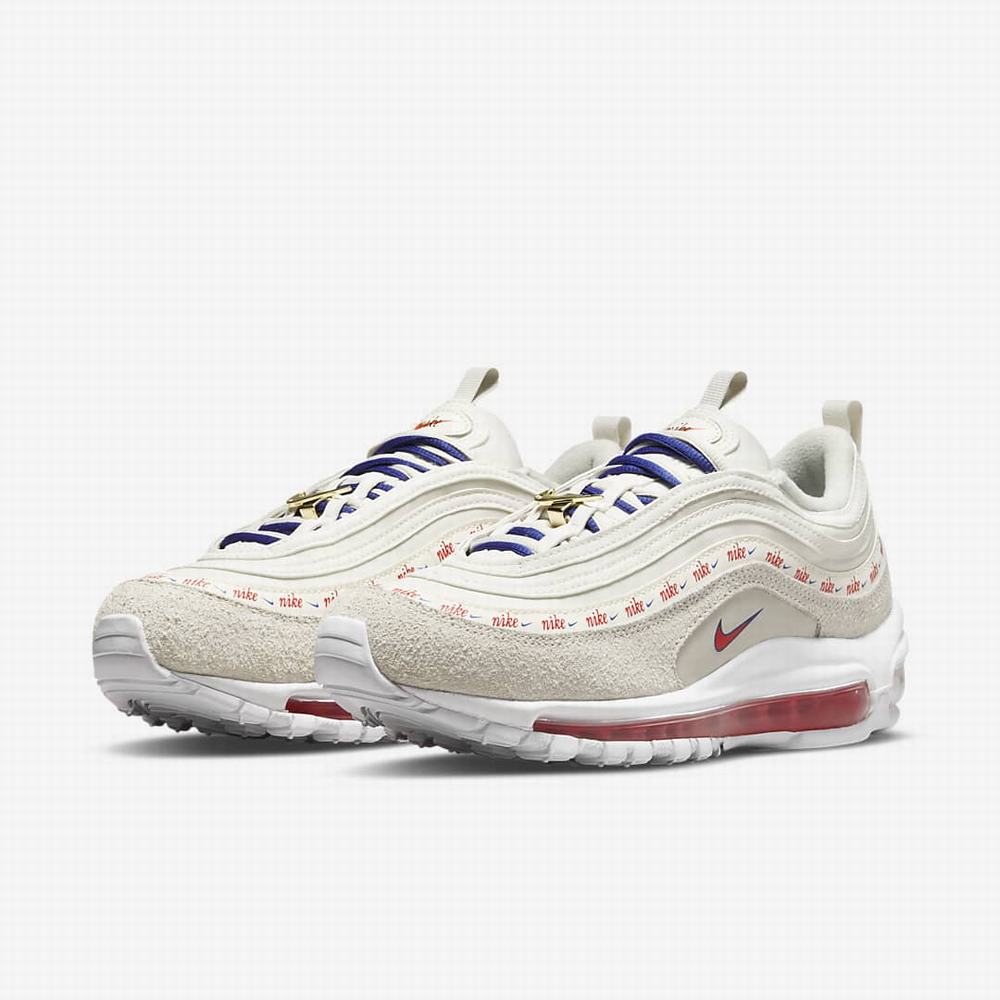 Tenisky Nike Air Max 97 SE Damske Svetlo Siva Kráľovská Modrá Biele Červené | SK782593