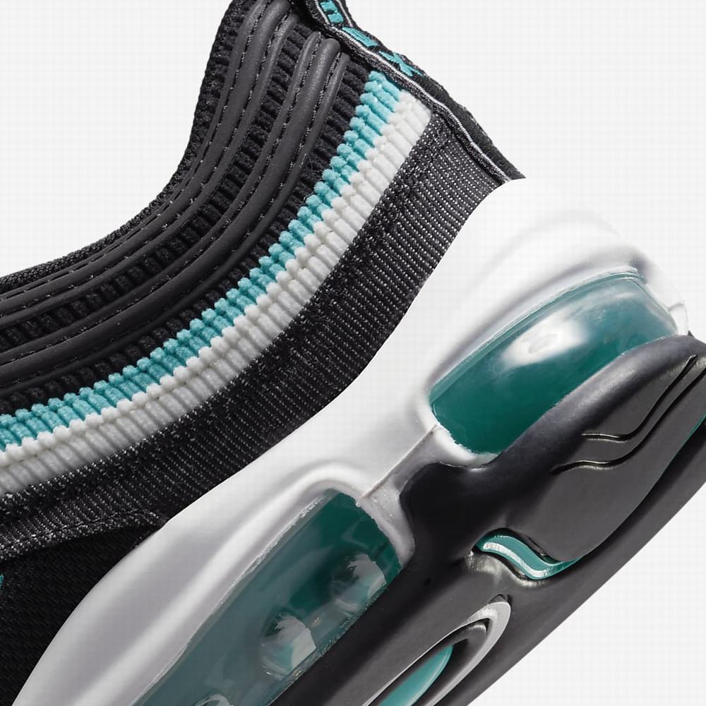 Tenisky Nike Air Max 97 SE Detske Čierne Biele Tyrkysové | SK596283