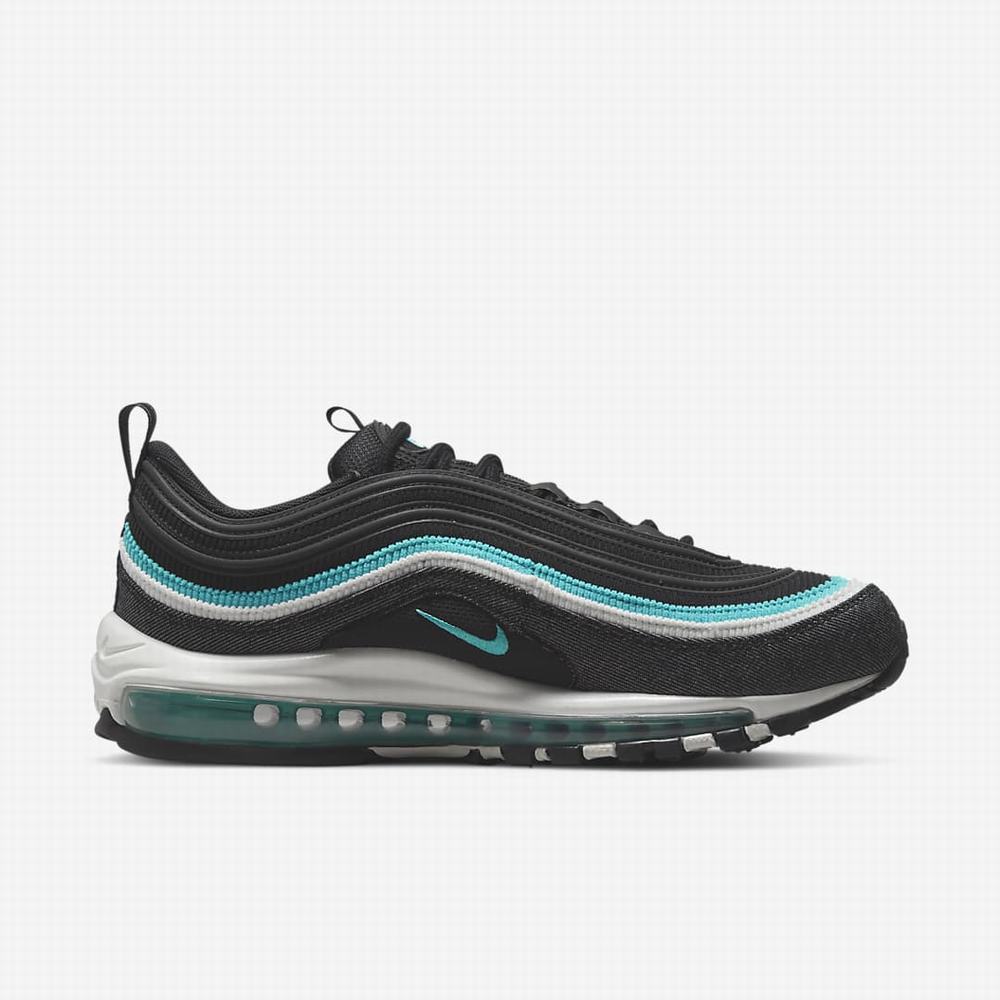 Tenisky Nike Air Max 97 SE Panske Čierne Biele Tyrkysové | SK381465