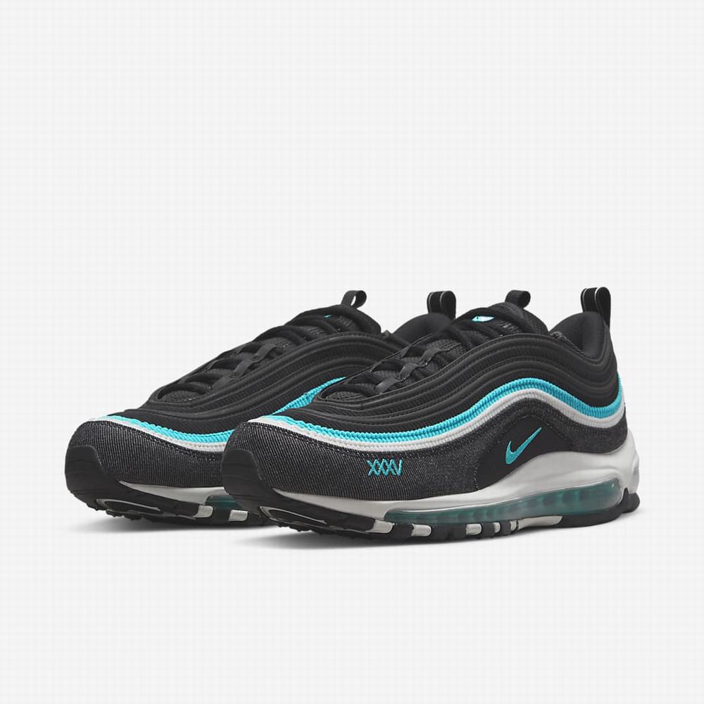 Tenisky Nike Air Max 97 SE Panske Čierne Biele Tyrkysové | SK381465