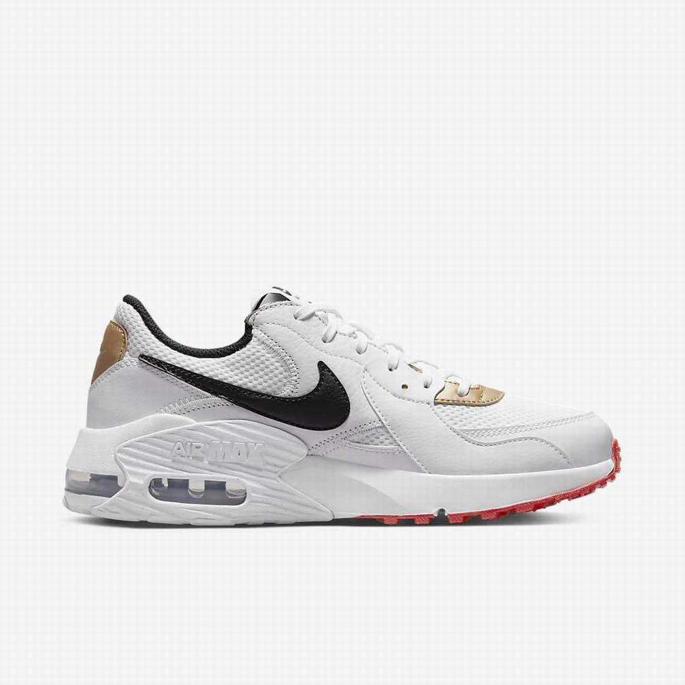 Tenisky Nike Air Max Excee Damske Biele Červené Metal Platina Čierne | SK318790