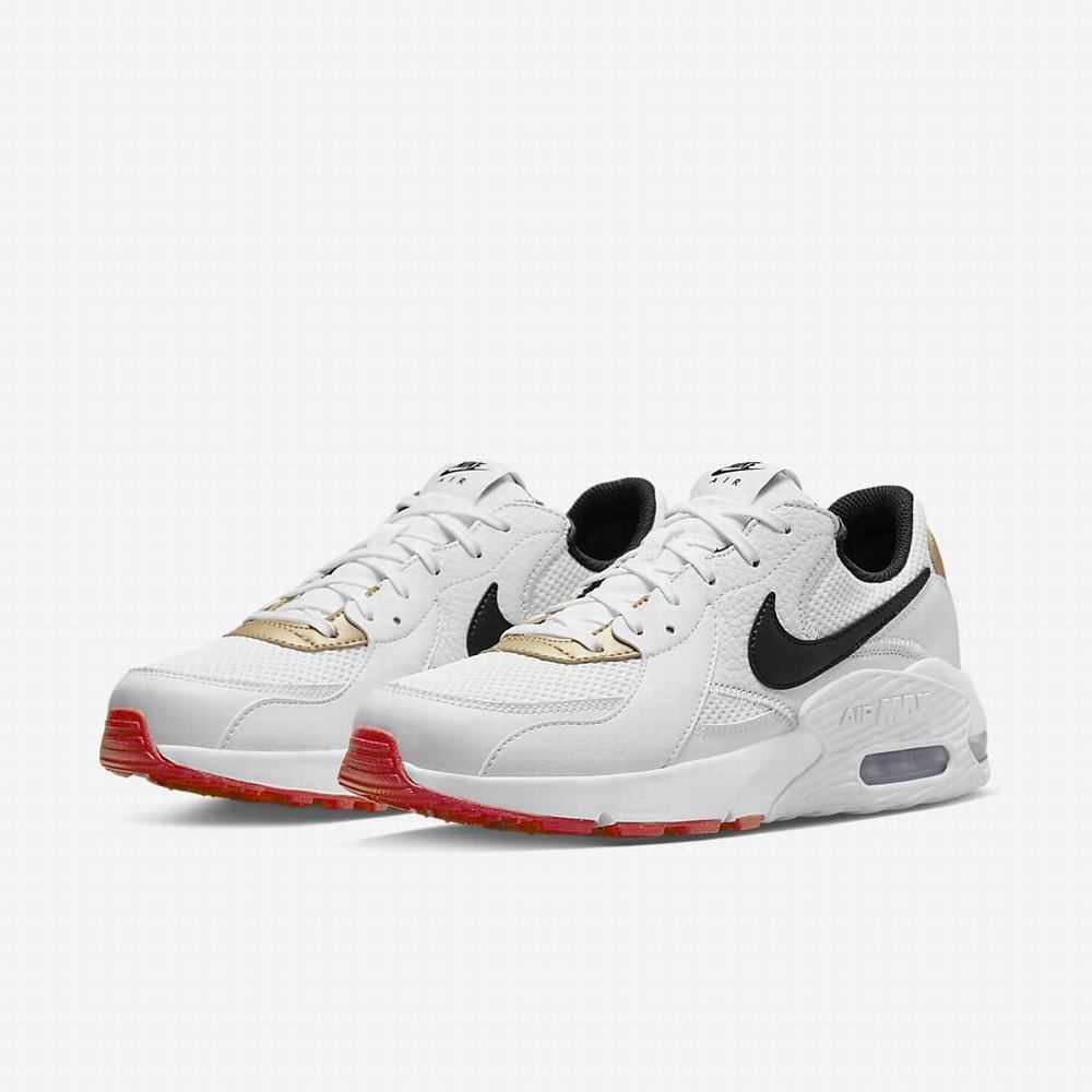 Tenisky Nike Air Max Excee Damske Biele Červené Metal Platina Čierne | SK318790