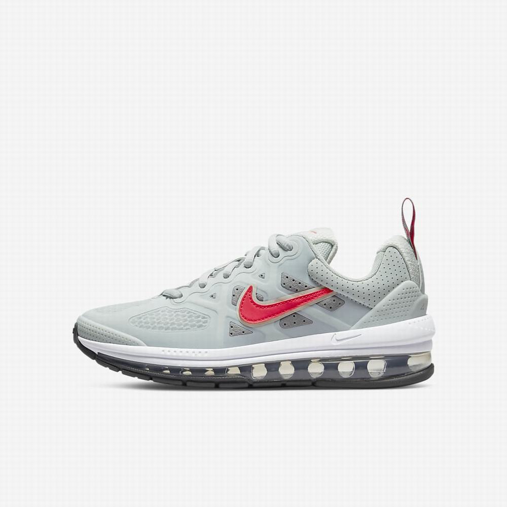 Tenisky Nike Air Max Genome Detske Svetlo Strieborne Biele Červené | SK735486