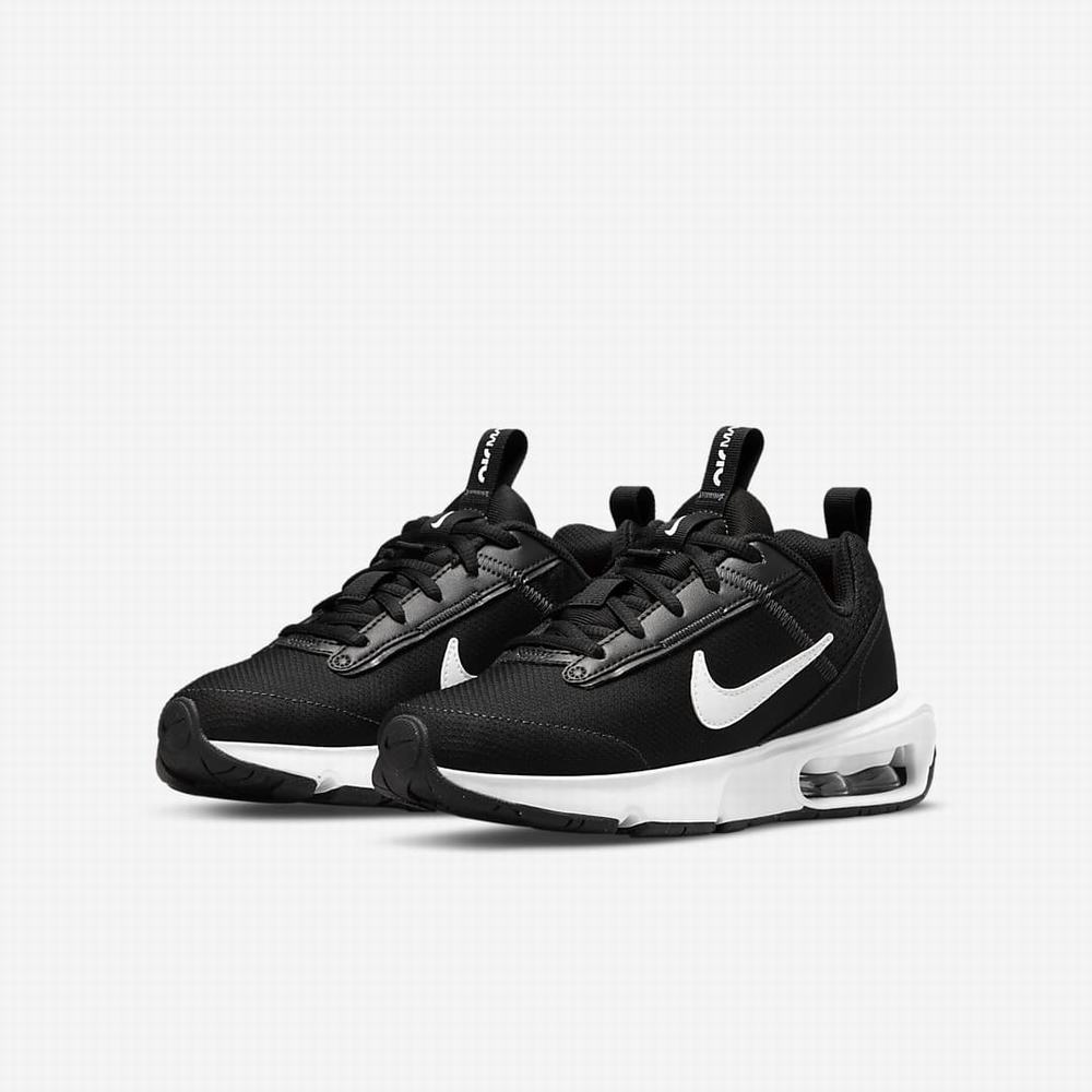 Tenisky Nike Air Max INTRLK Lite Detske Čierne Tmavo Siva Siva Biele | SK056982