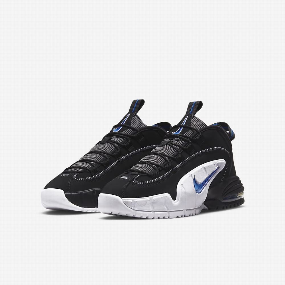 Tenisky Nike Air Max Penny Detske Čierne Biele Čierne Kráľovská Modrá | SK691750