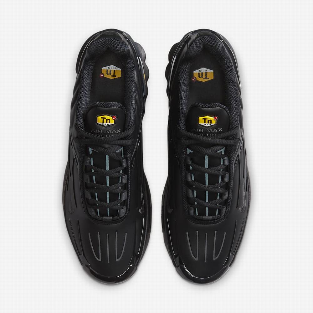 Tenisky Nike Air Max Plus 3 Leather Panske Čierne Tmavo Siva | SK631405