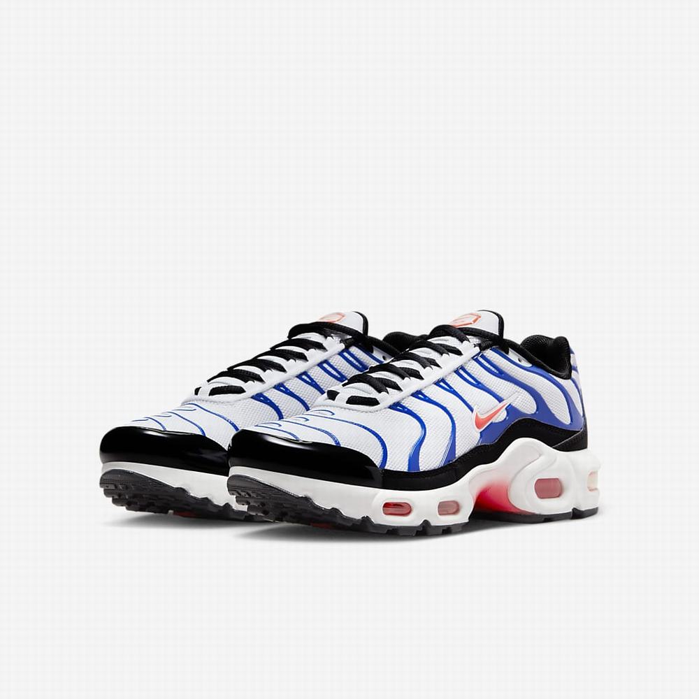 Tenisky Nike Air Max Plus Detske Biele Kráľovská Modrá Čierne Svetlo Červené | SK730519