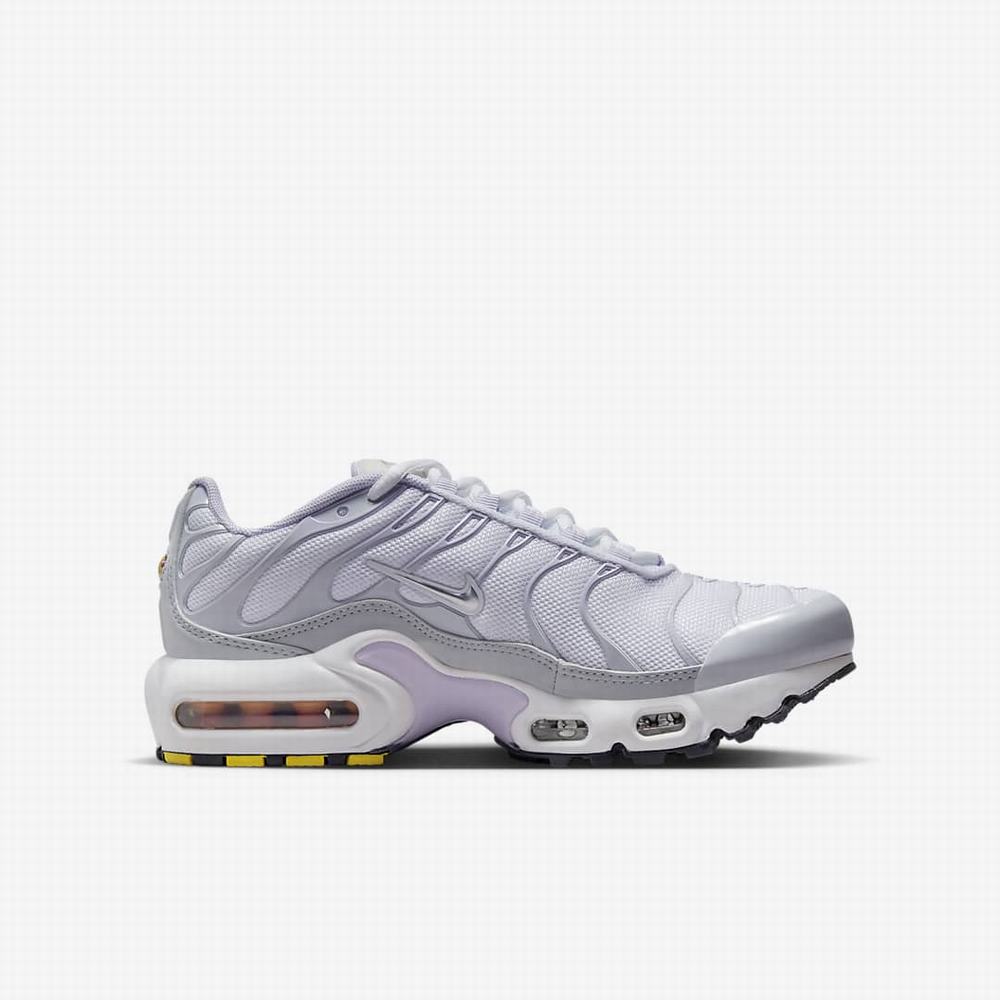 Tenisky Nike Air Max Plus Detske Biele Platina Nachový Metal Strieborne | SK618093