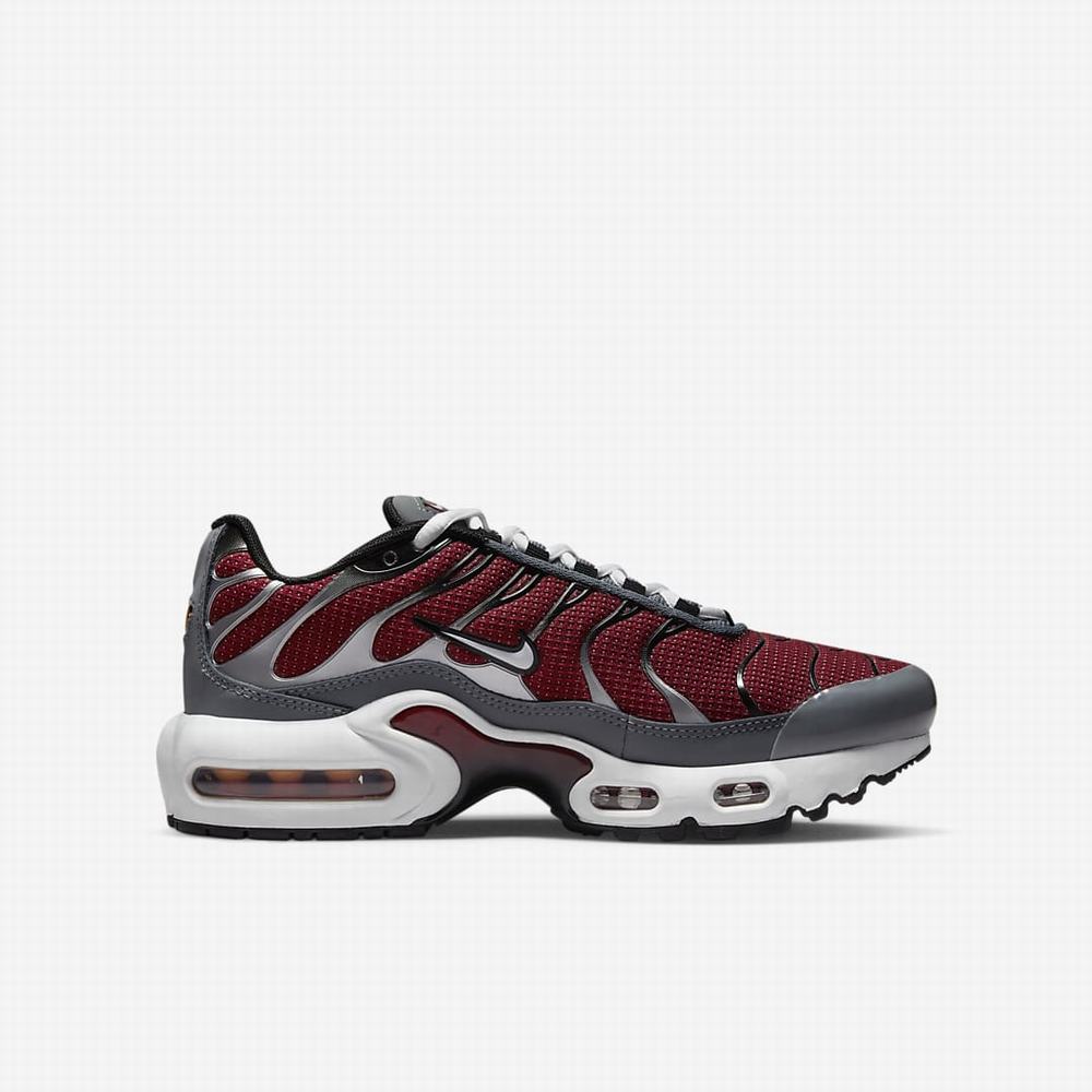 Tenisky Nike Air Max Plus Detske Červené Čierne Siva Biele | SK529437