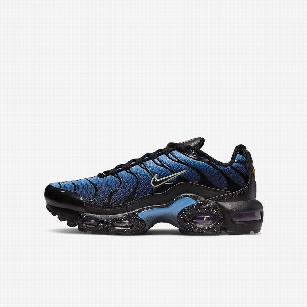 Tenisky Nike Air Max Plus Detske Čierne Modre Svetlo Bordove | SK632157