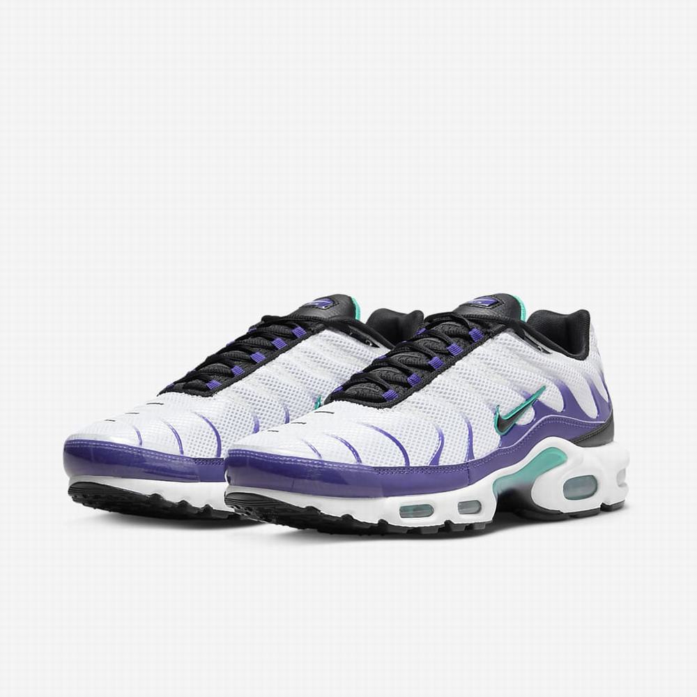 Tenisky Nike Air Max Plus Panske Biele Nachový Tyrkysové Čierne | SK746892