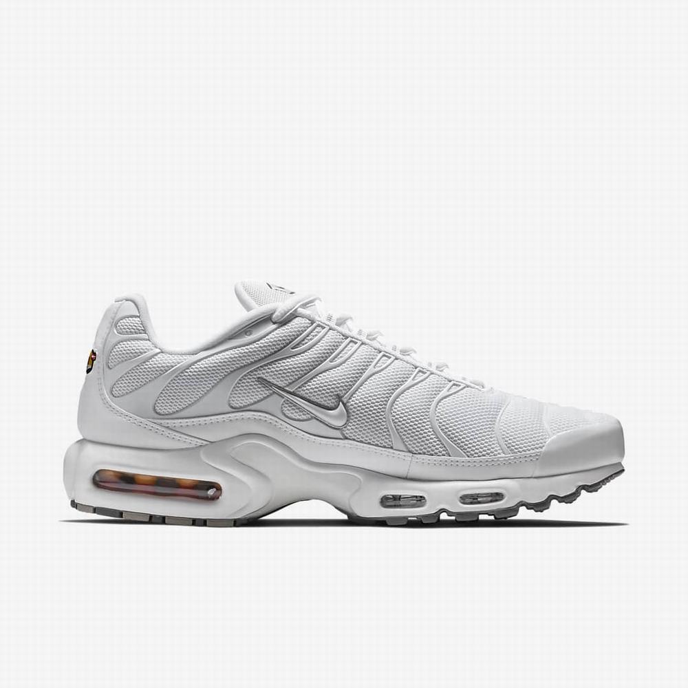 Tenisky Nike Air Max Plus Panske Biele Čierne Siva Biele | SK291864