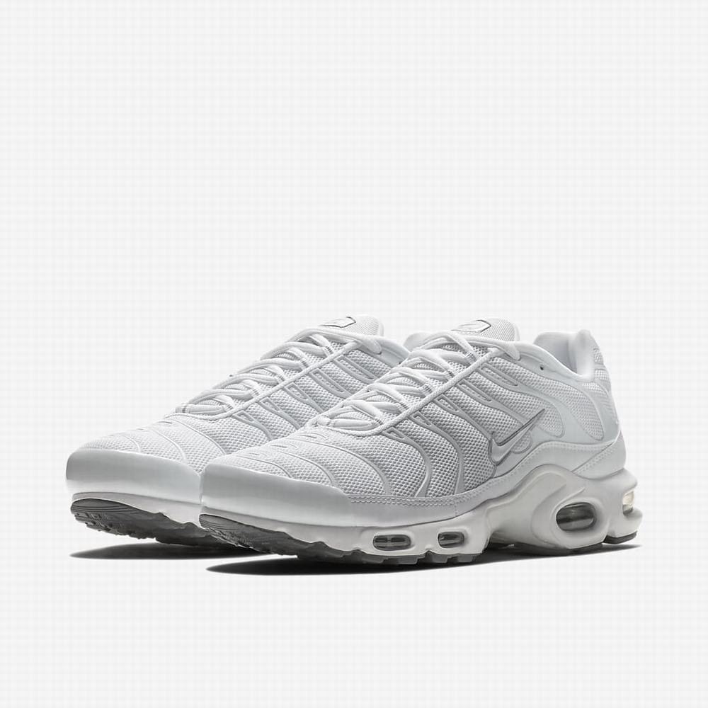 Tenisky Nike Air Max Plus Panske Biele Čierne Siva Biele | SK291864