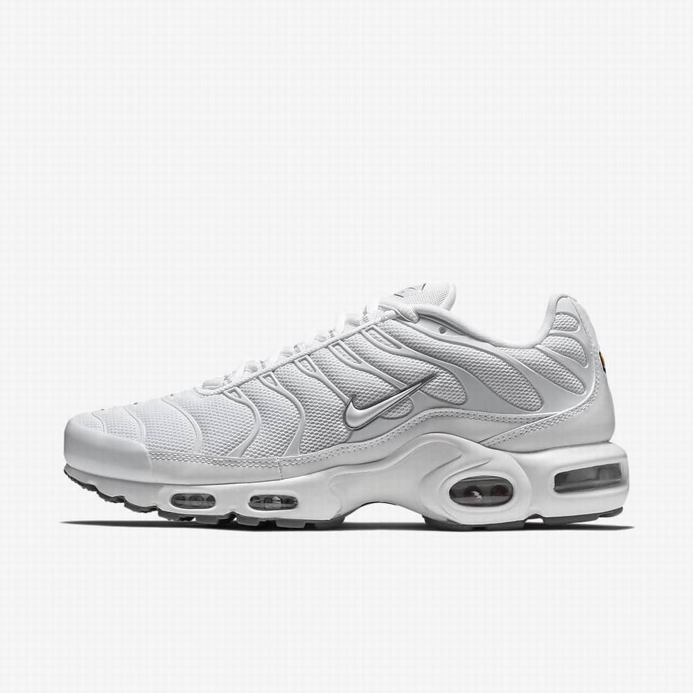 Tenisky Nike Air Max Plus Panske Biele Čierne Siva Biele | SK291864