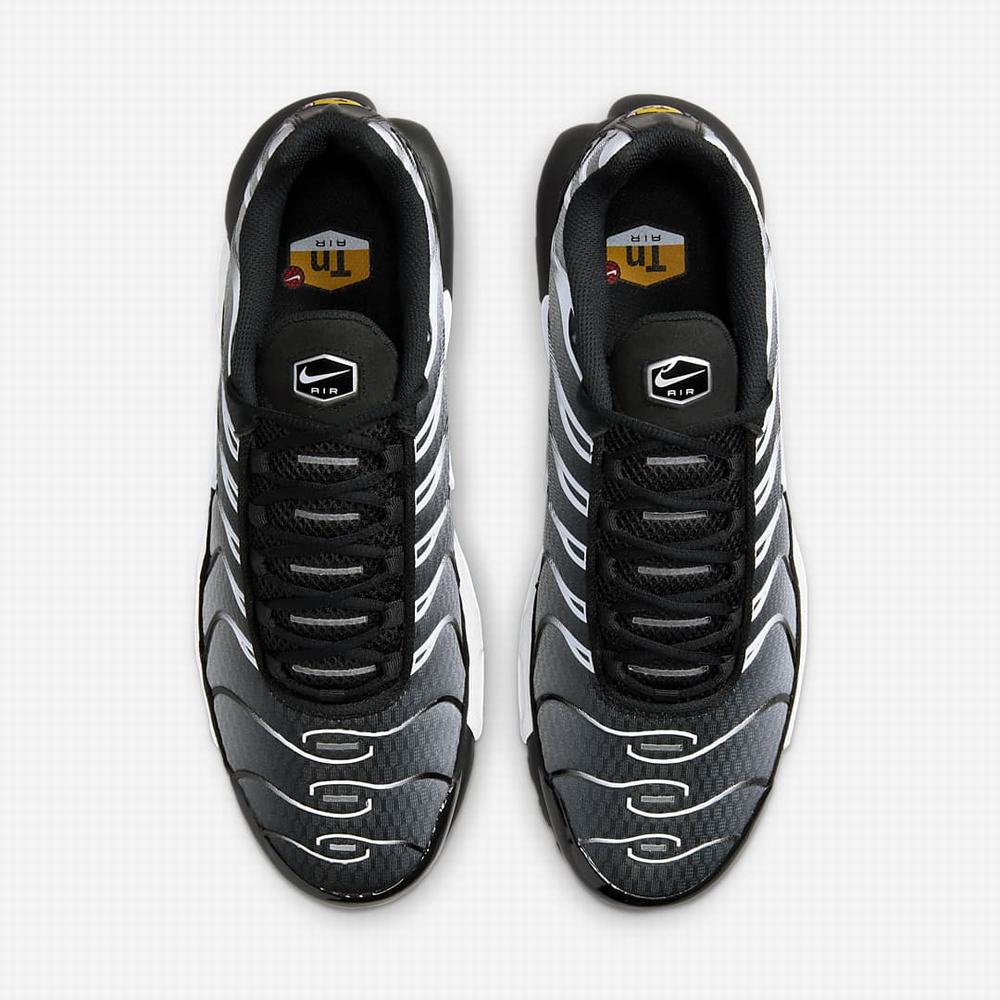 Tenisky Nike Air Max Plus Panske Čierne Metal Strieborne Biele | SK175836