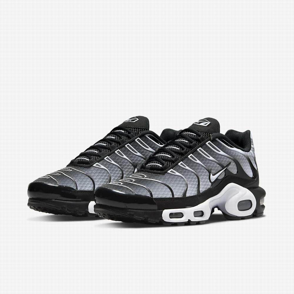 Tenisky Nike Air Max Plus Panske Čierne Metal Strieborne Biele | SK175836