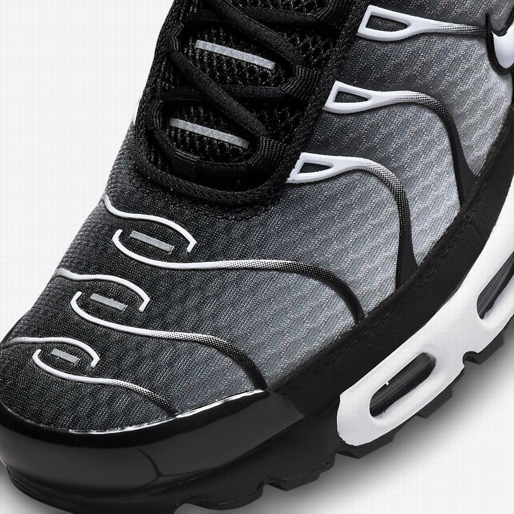 Tenisky Nike Air Max Plus Panske Čierne Metal Strieborne Biele | SK175836