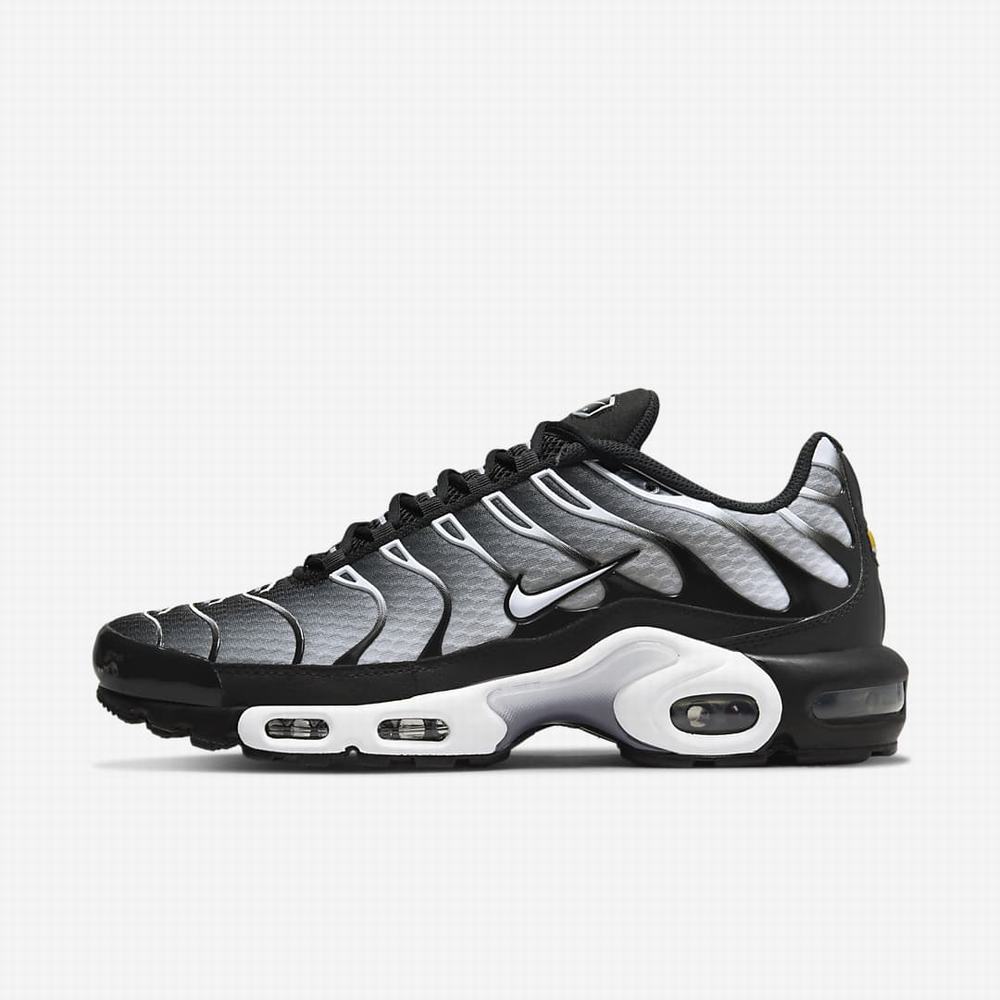 Tenisky Nike Air Max Plus Panske Čierne Metal Strieborne Biele | SK175836