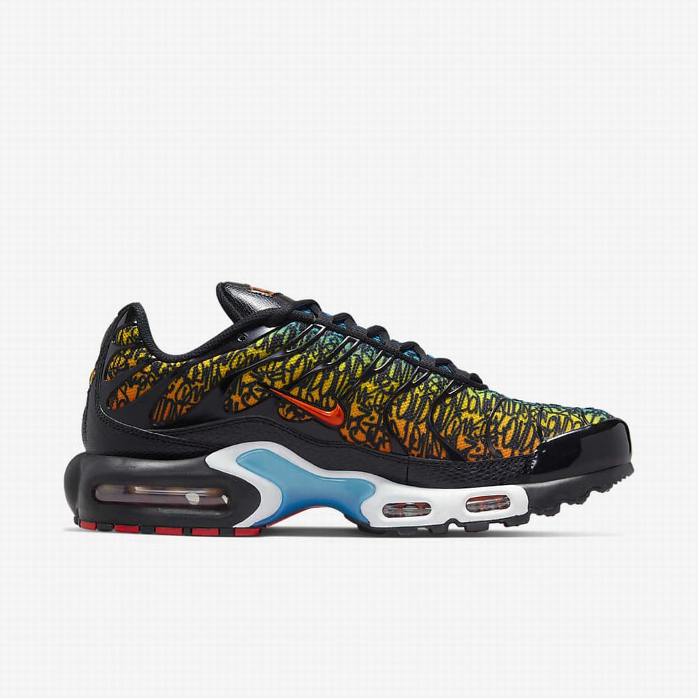 Tenisky Nike Air Max Plus Panske Čierne Modre Žlté Oranžové | SK760534