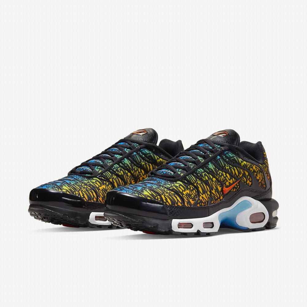 Tenisky Nike Air Max Plus Panske Čierne Modre Žlté Oranžové | SK760534