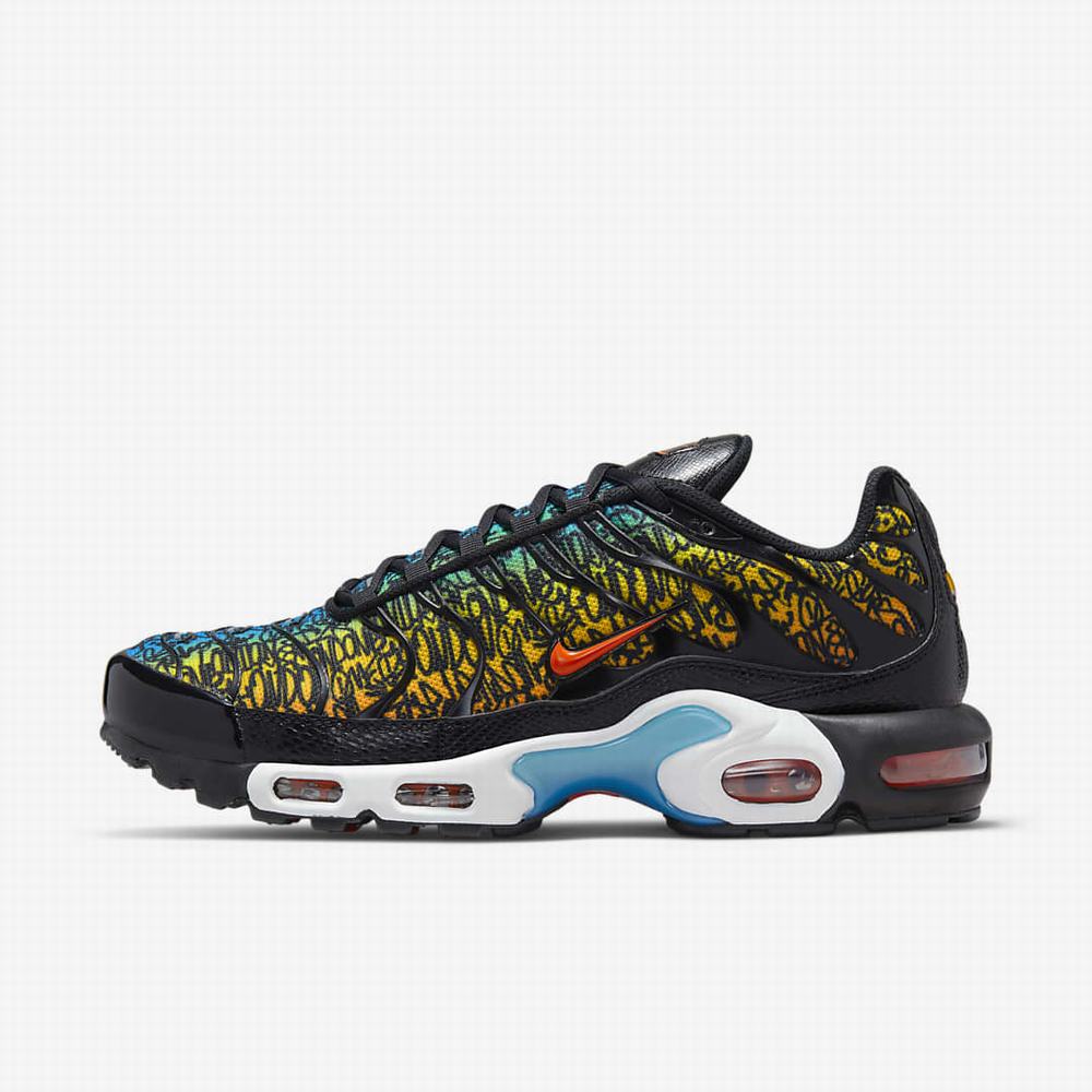 Tenisky Nike Air Max Plus Panske Čierne Modre Žlté Oranžové | SK760534