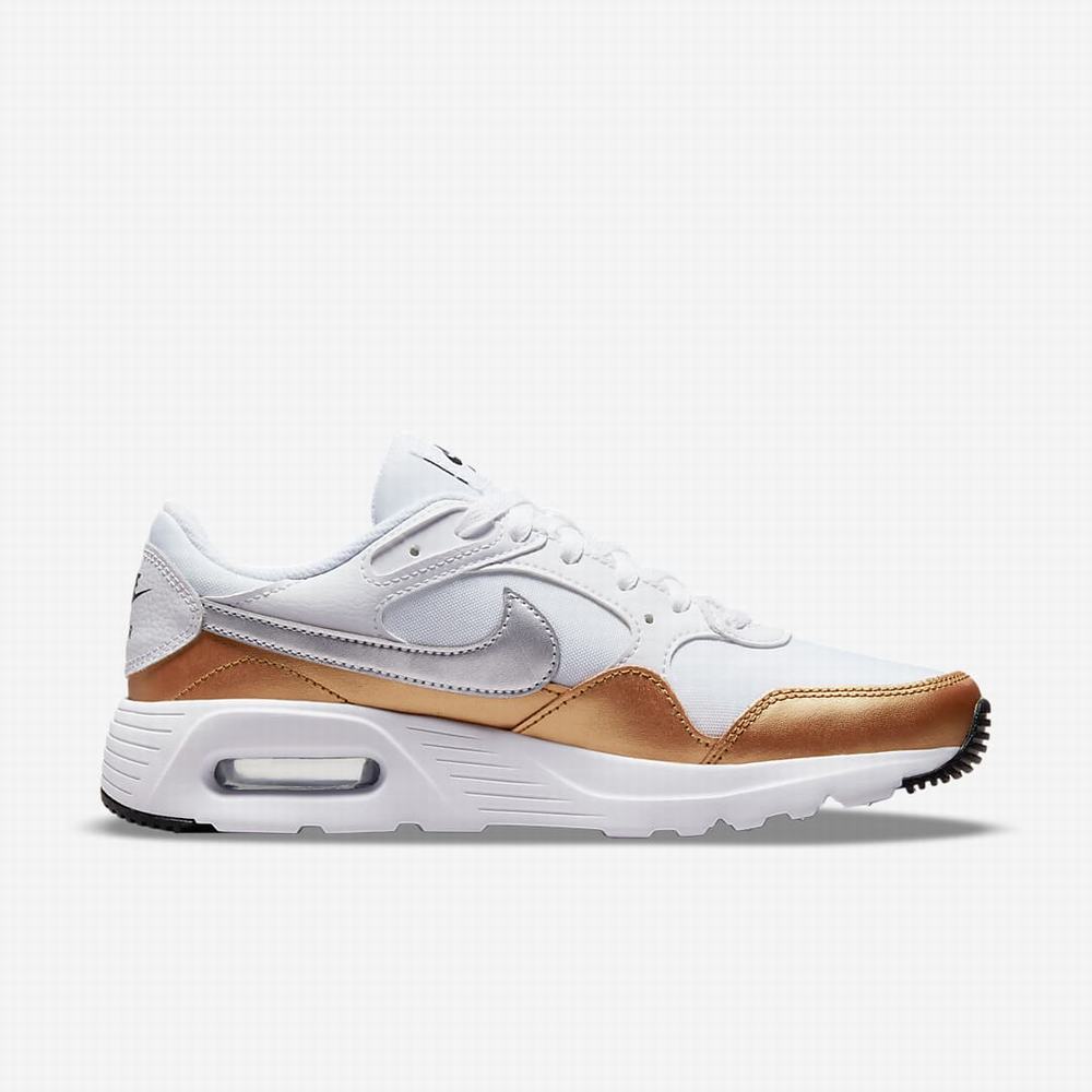 Tenisky Nike Air Max SC Damske Biele Metal Zlate Čierne Metal Strieborne | SK310698