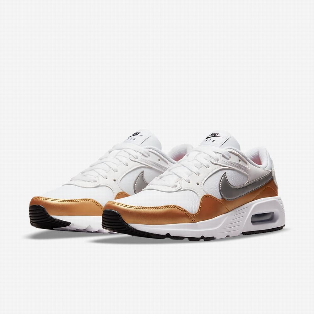 Tenisky Nike Air Max SC Damske Biele Metal Zlate Čierne Metal Strieborne | SK310698