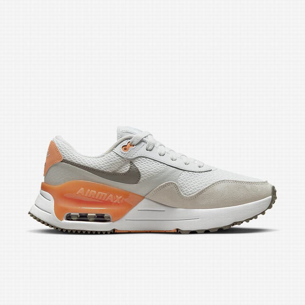 Tenisky Nike Air Max SYSTM Damske Biele Platina Oranžové | SK936051