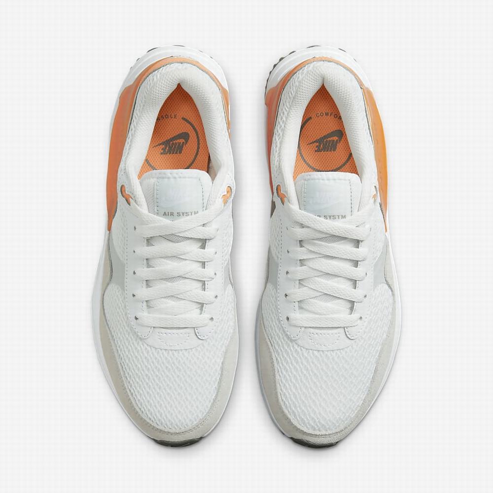 Tenisky Nike Air Max SYSTM Damske Biele Platina Oranžové | SK936051