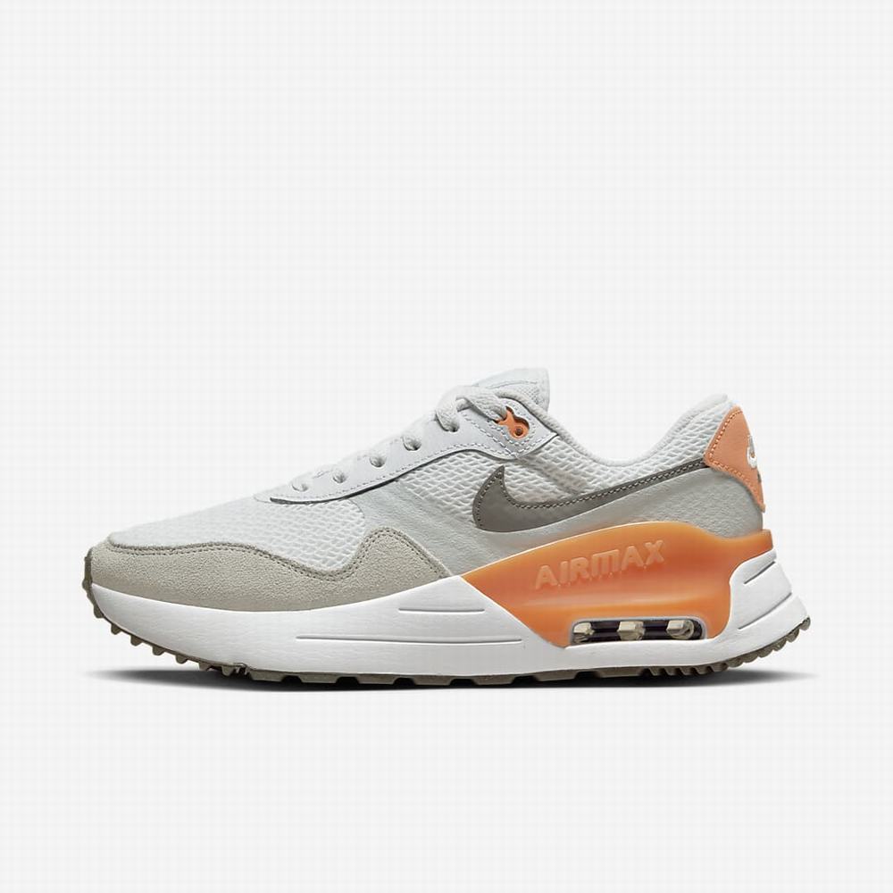 Tenisky Nike Air Max SYSTM Damske Biele Platina Oranžové | SK936051