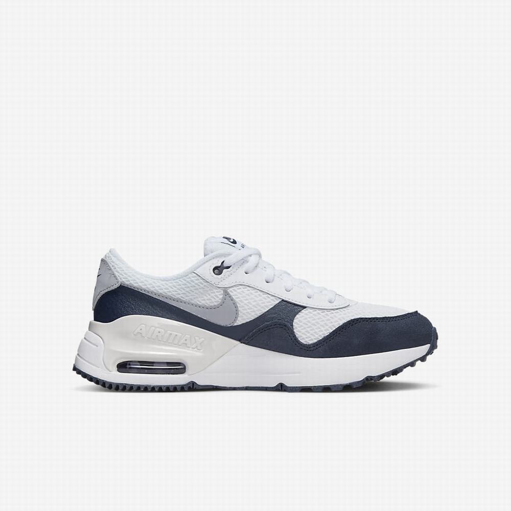 Tenisky Nike Air Max SYSTM Detske Biele Obsidian Siva | SK196203