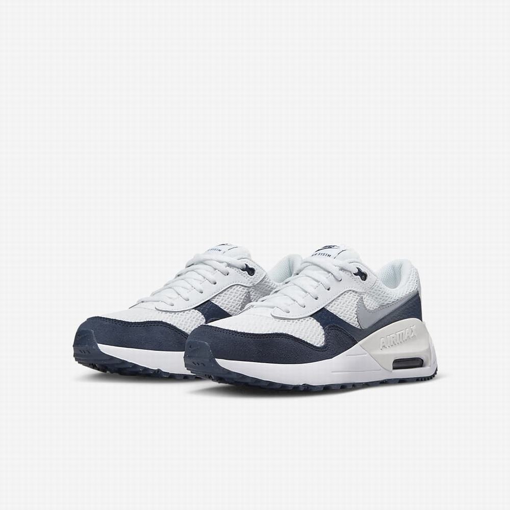 Tenisky Nike Air Max SYSTM Detske Biele Obsidian Siva | SK196203