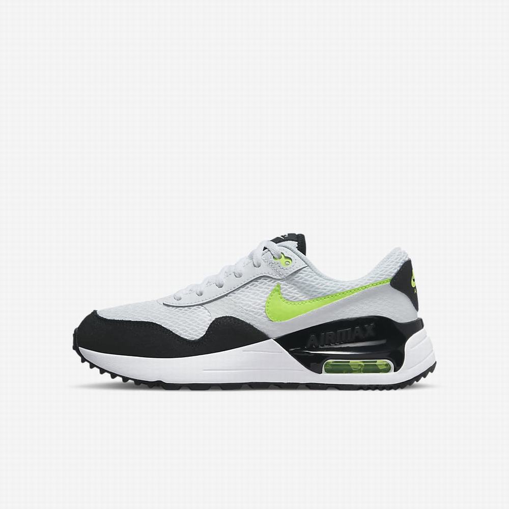 Tenisky Nike Air Max SYSTM Detske Biele Platina Čierne | SK304762