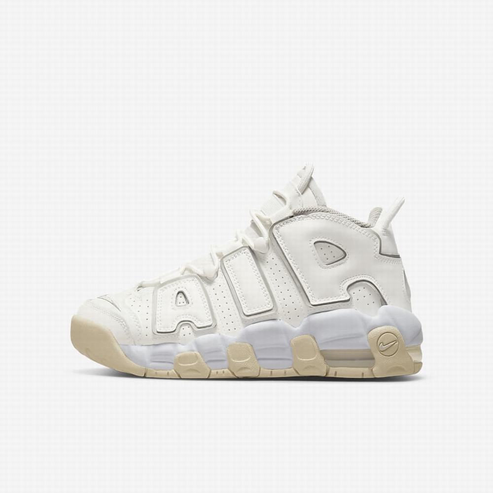 Tenisky Nike Air More Uptempo Detske Béžové Biele | SK981304