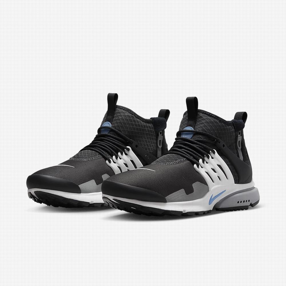 Tenisky Nike Air Presto Mid Utility Panske Tmavo Siva Biele Siva Modre | SK703865