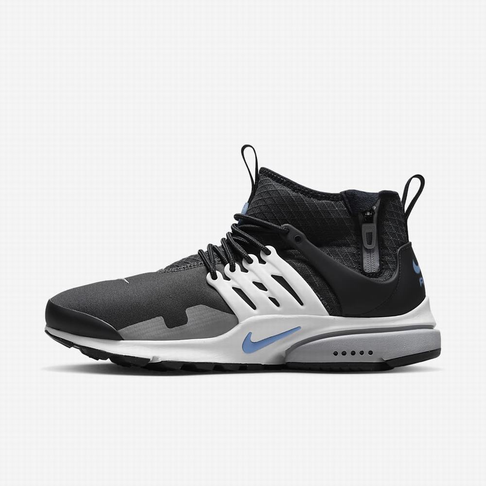 Tenisky Nike Air Presto Mid Utility Panske Tmavo Siva Biele Siva Modre | SK703865