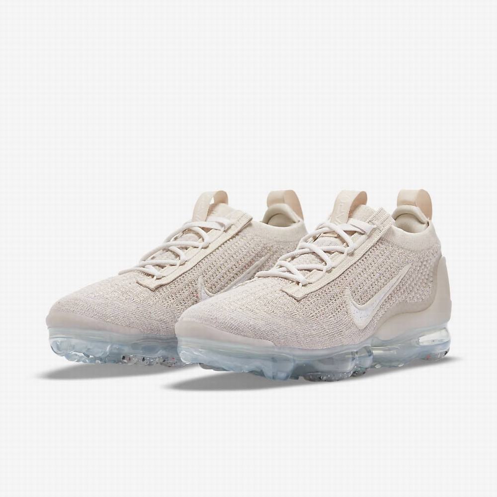 Tenisky Nike Air VaporMax 2021 FK Damske Béžové Metal Strieborne Biele | SK987463