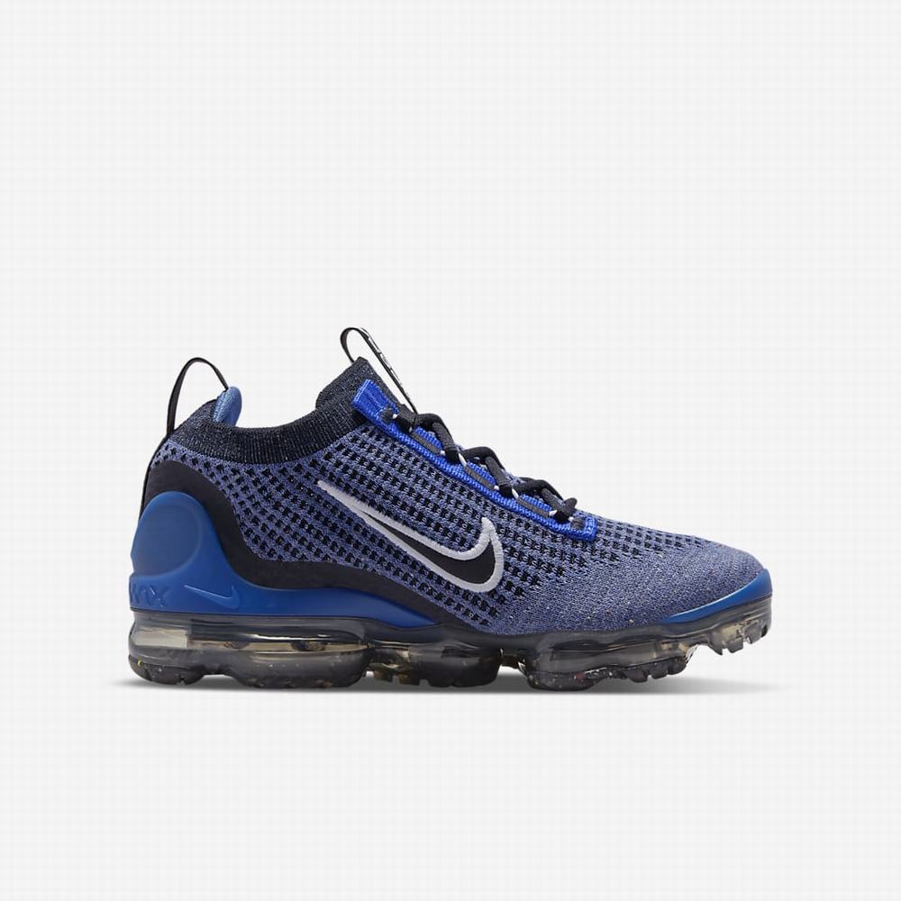 Tenisky Nike Air VaporMax 2021 FK Detske Kráľovská Modrá Biele Tmavo Siva Čierne | SK328610