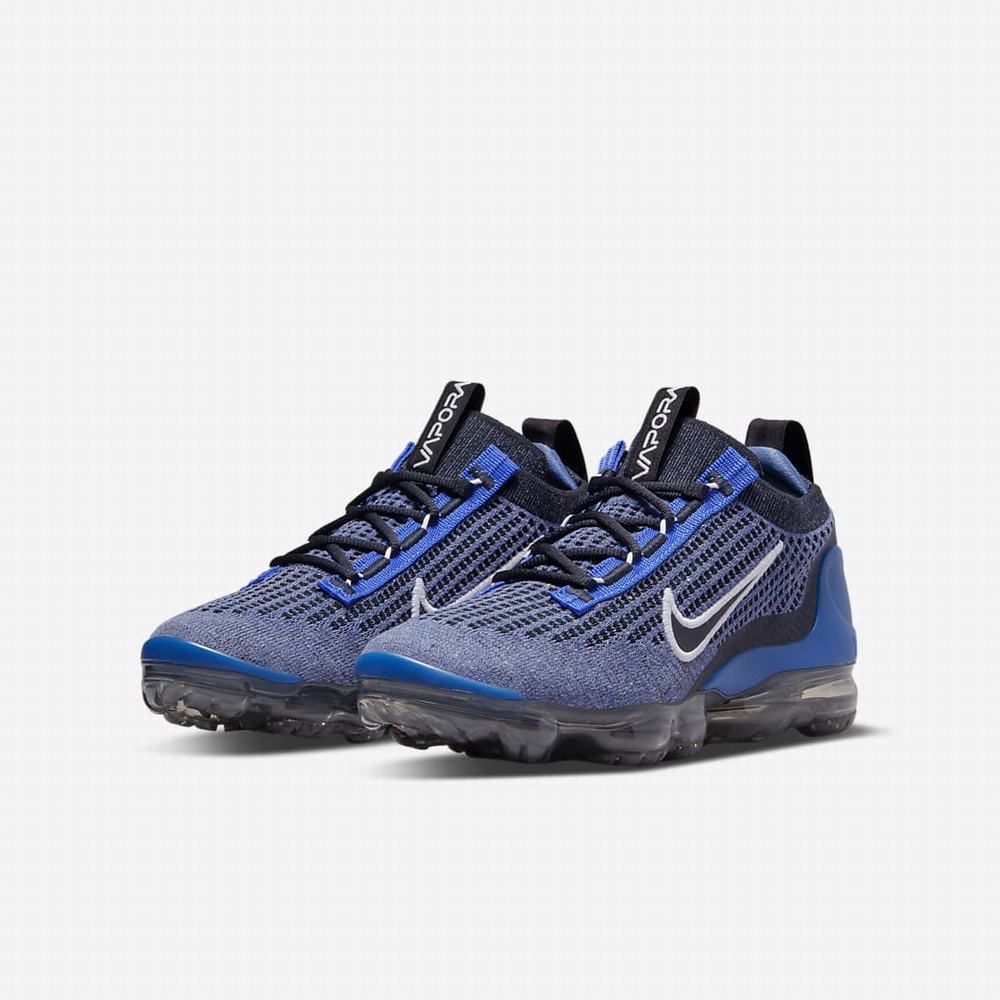 Tenisky Nike Air VaporMax 2021 FK Detske Kráľovská Modrá Biele Tmavo Siva Čierne | SK328610