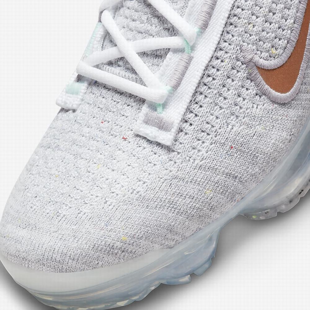 Tenisky Nike Air VaporMax 2021 FK Detske Platina Mätové Biele Metal Červené | SK421875