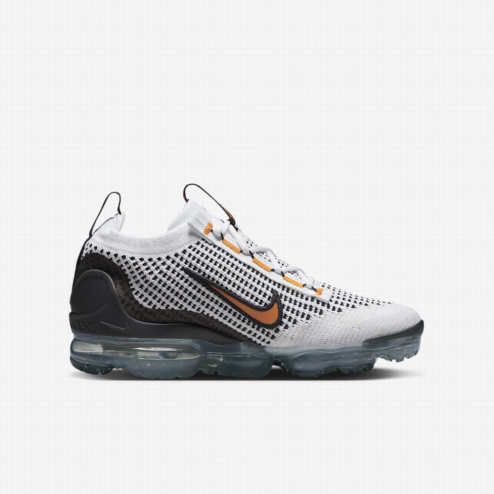 Tenisky Nike Air VaporMax 2021 FK Detske Biele Čierne Tmavo Siva | SK975186