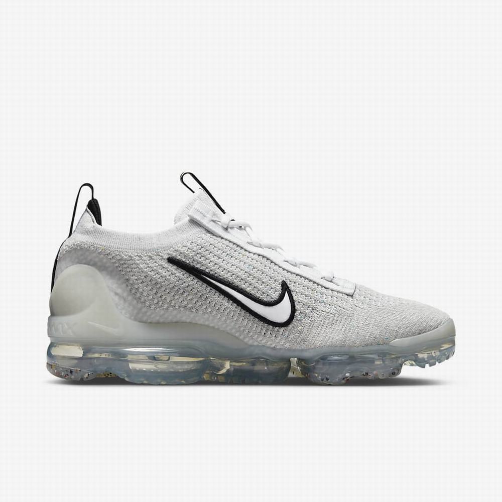 Tenisky Nike Air VaporMax 2021 FK Panske Biele Čierne Metal Strieborne Biele | SK032659