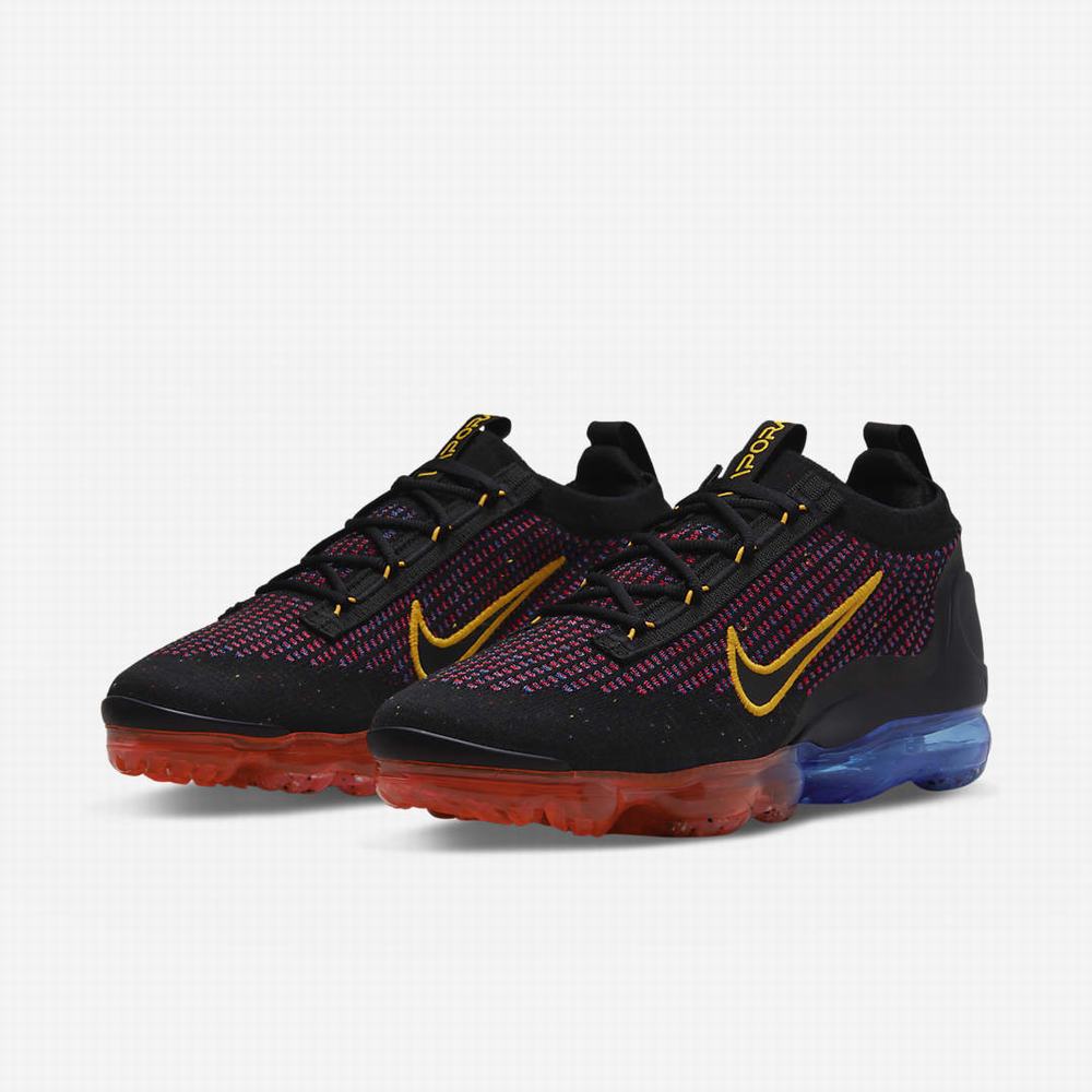 Tenisky Nike Air VaporMax 2021 FK Panske Čierne Modre Svetlo Červené Zlate | SK496572