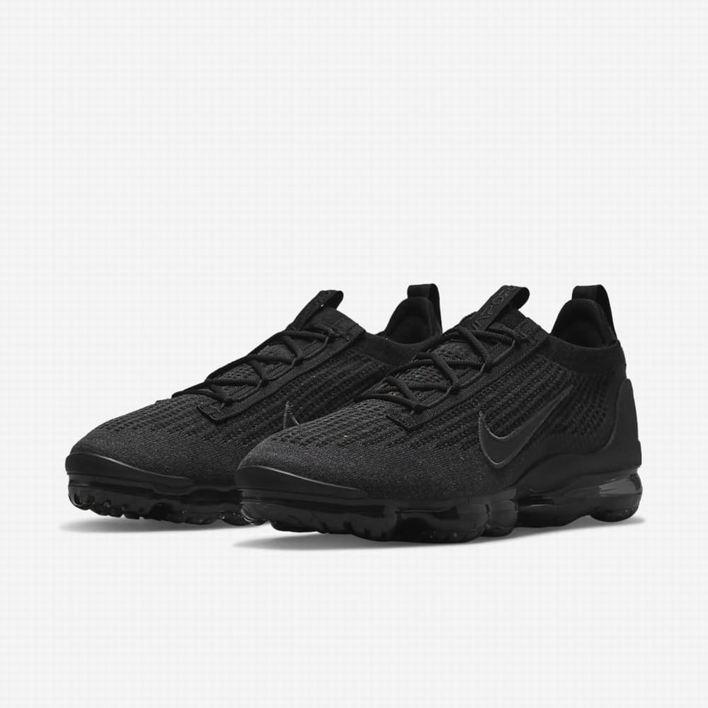 Tenisky Nike Air VaporMax 2021 FK Panske Čierne Tmavo Siva Čierne | SK802167