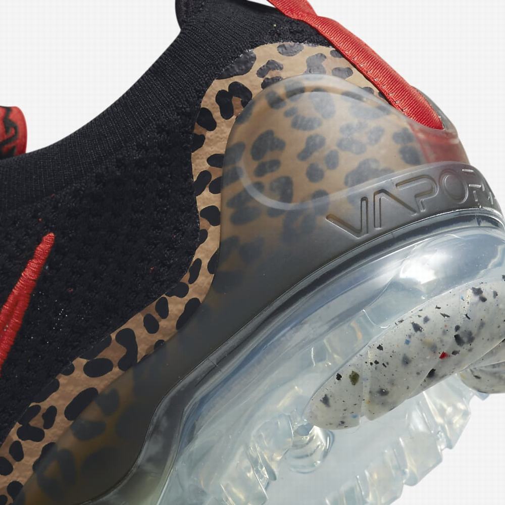 Tenisky Nike Air VaporMax 2021 Flyknit Damske Čierne Svetlo Hnede Červené | SK285019