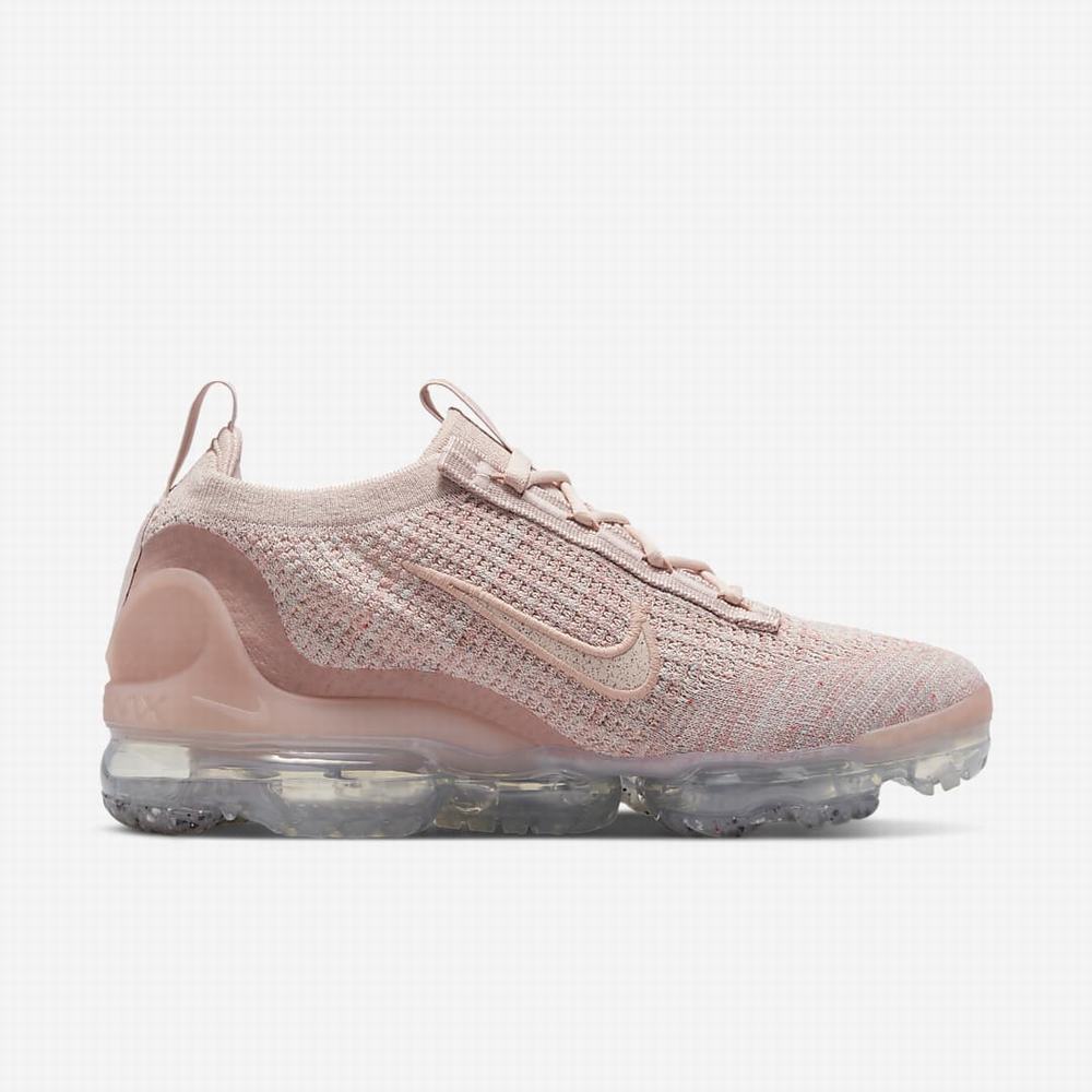 Tenisky Nike Air VaporMax 2021 Flyknit Damske Ruzove Ruzove Metal Strieborne Ruzove | SK312984