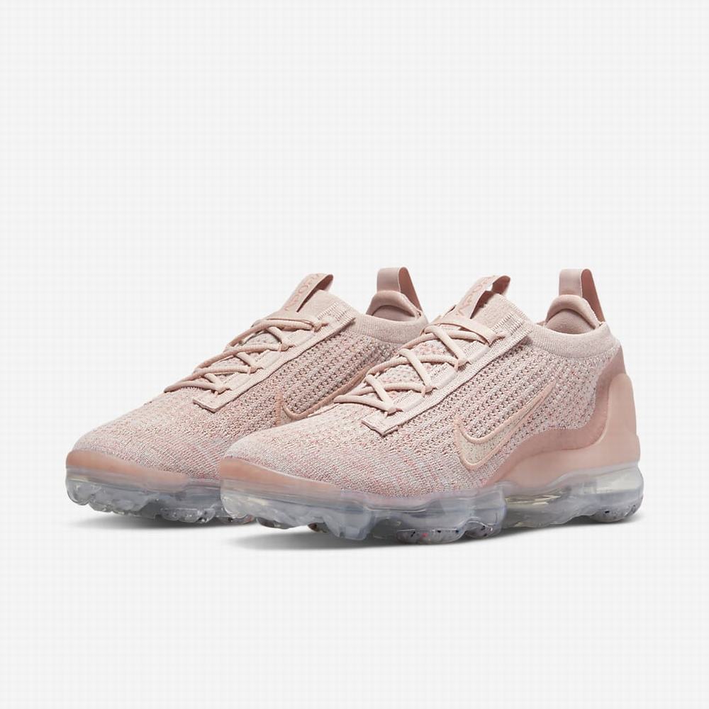 Tenisky Nike Air VaporMax 2021 Flyknit Damske Ruzove Ruzove Metal Strieborne Ruzove | SK312984