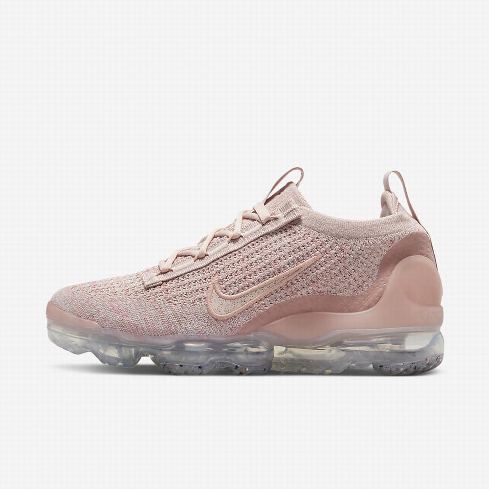 Tenisky Nike Air VaporMax 2021 Flyknit Damske Ruzove Ruzove Metal Strieborne Ruzove | SK312984