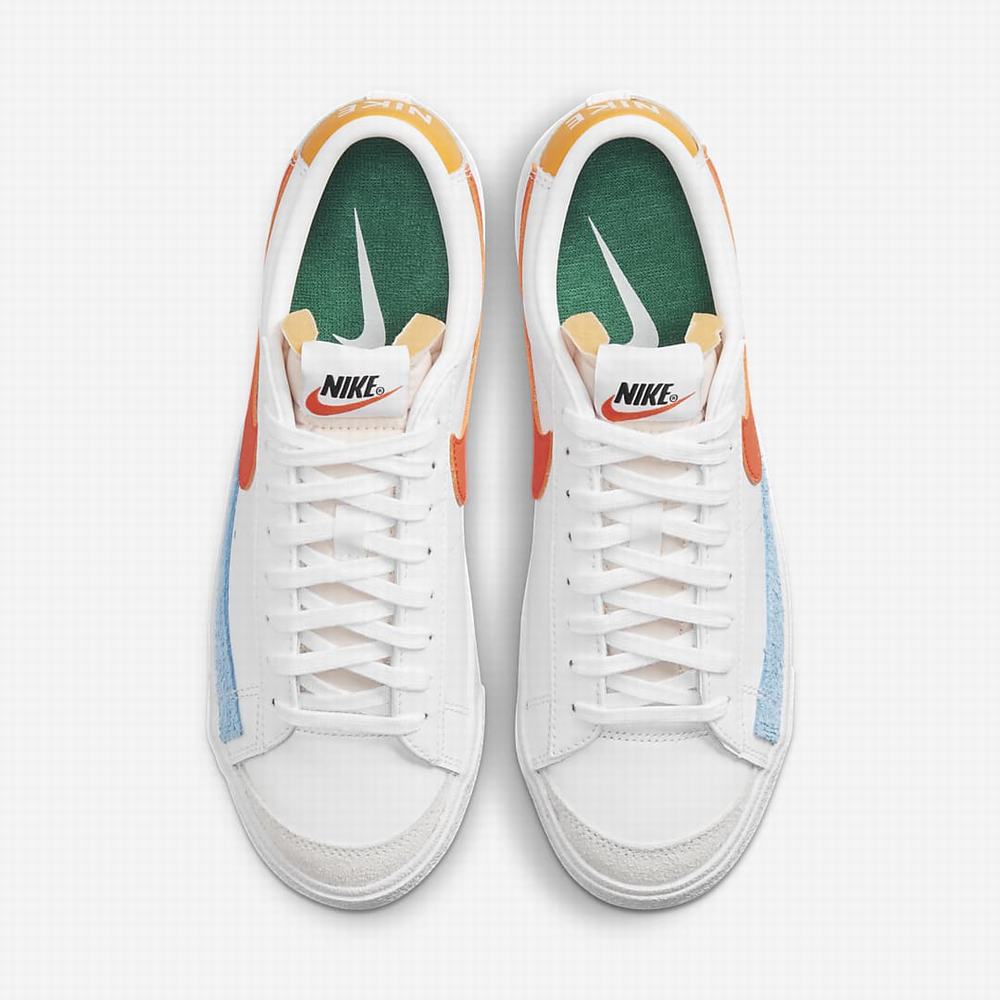 Tenisky Nike Blazer Low '77 Damske Biele Zlate Modre Oranžové | SK457609